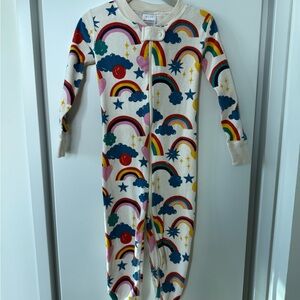 Hanna Andersson Rainbow and Cloud Footless One Piece Sleeper